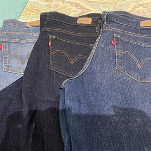 3 pairs Women's Levi's 512 Perfectly Slimming Bootcut Jeans bundle